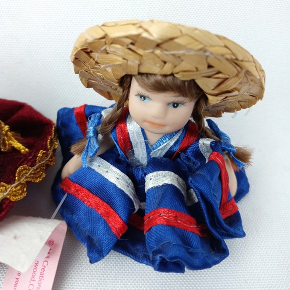 Vintage Cameo Kids Miniature Porcelain Dolls Set of 2, 3 Inches - Picture 3 of 6